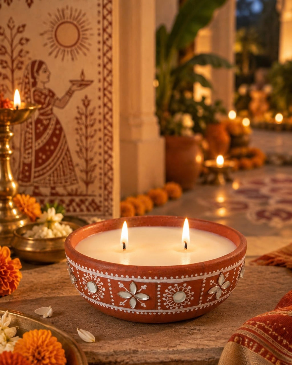 JEEVAN Terracotta Candle