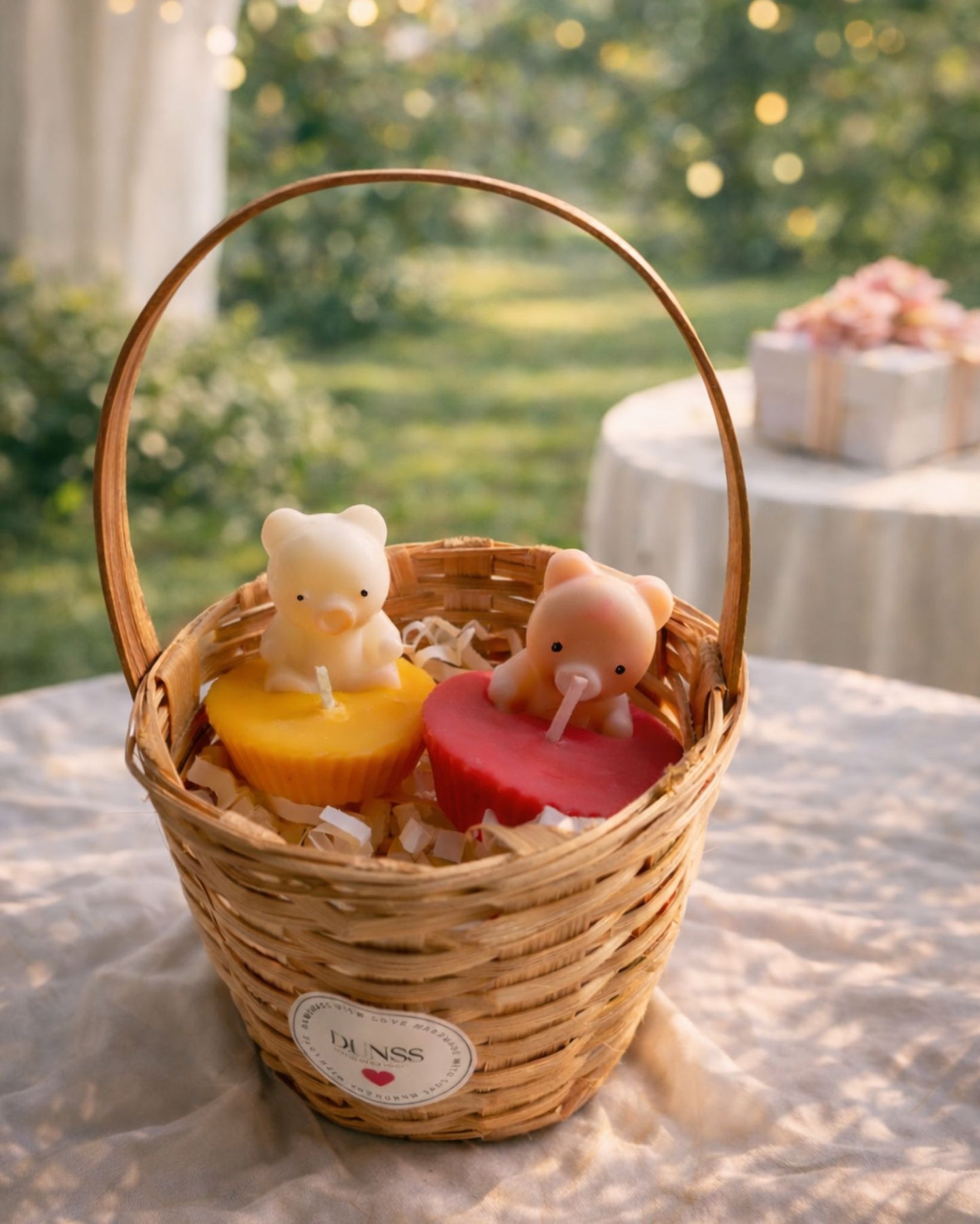 Teddy Bear Candle Set of 2 | Gift Basket