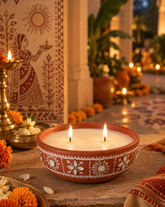 JEEVAN Terracotta Candle