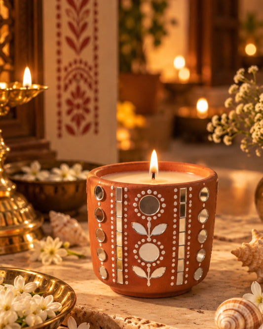 BAHAAR  Terracotta Candle