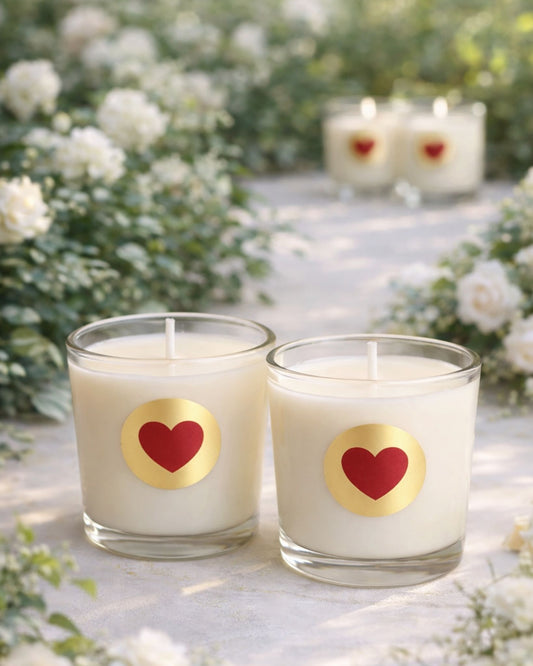 Garden Fresh White Glass Jar Candle - Set of 2