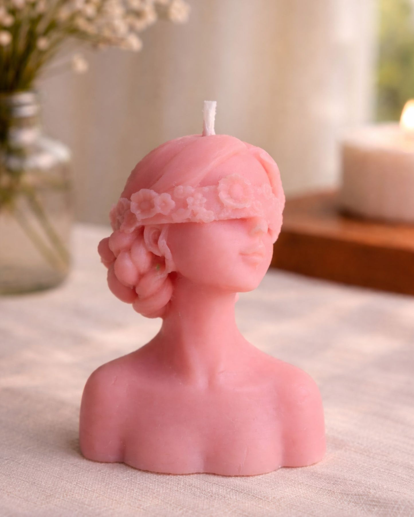 Charm of the Garden - Blindfolded Lady Candle