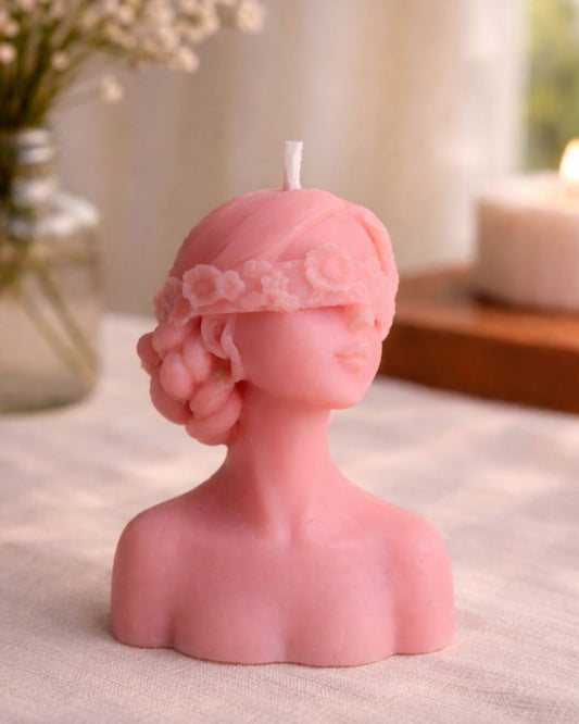 Charm of the Garden - Blindfolded Lady Candle