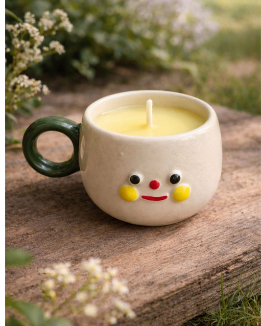 Garden Buddy Ceramic Mug Candle | Handcrafted Cheerful Character Candle Gift